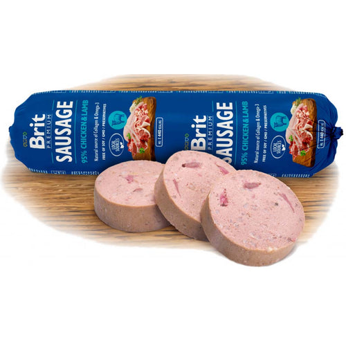 BRIT PREMIUM Kobasica s piletinom i janjetinom, 800g