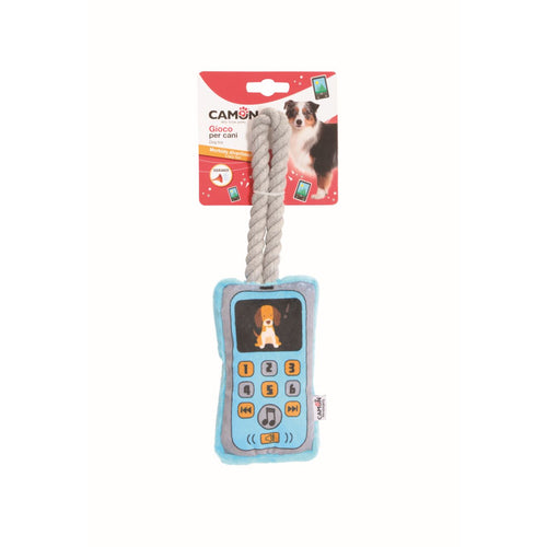 CAMON Igracka za pse Mobitel, s konopom, plisana, zvucna, 16cm