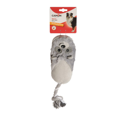 CAMON Igracka za pse Papuca, s konopom, zvucna, 30cm, izbor boja