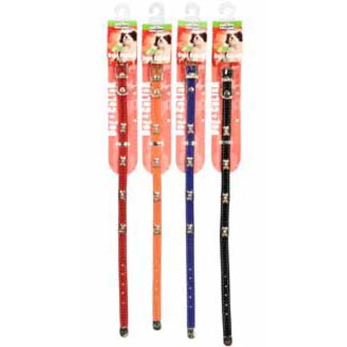 CAMON OUTLET Ogrlica za pse Velvet s ukrasnim kostima 10x320mm, razne boje