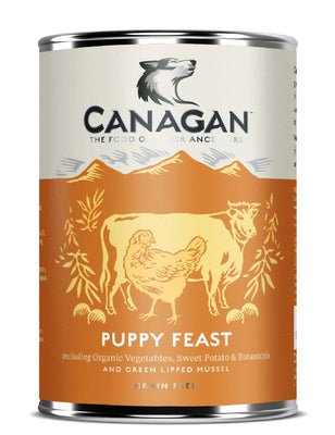 CANAGAN PUPPY Feast, piletina i govedina s organskim povrcem, 400g