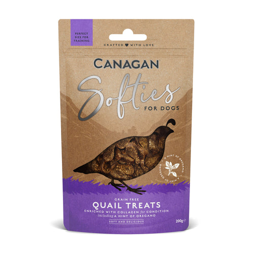 CANAGAN Softies, prepelica, s kolagenom i dodatkom origana, bez zitarica, 200g