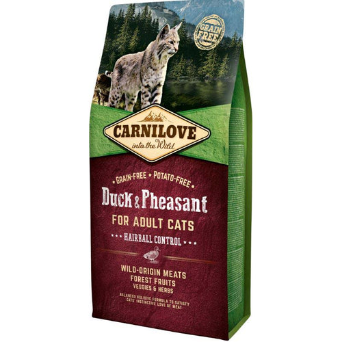 CARNILOVE Hairball, Pacetina i fazan, bez zitarica, 6kg