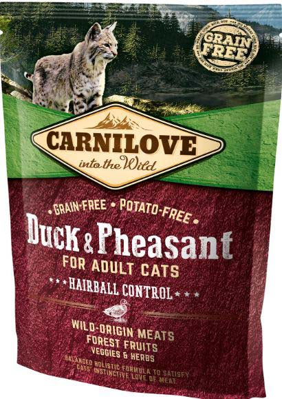 CARNILOVE Hairball, Pacetina i fazan, bez zitarica