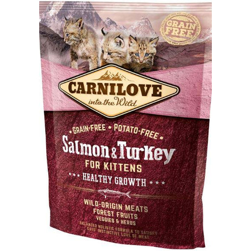 CARNILOVE KITTEN, Losos i puretina, bez zitarica