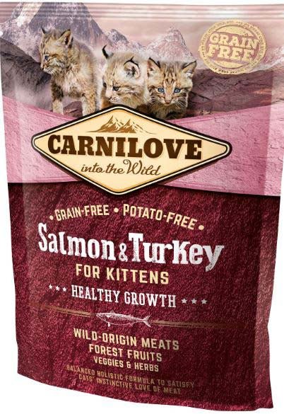 CARNILOVE KITTEN, Losos i puretina, bez zitarica