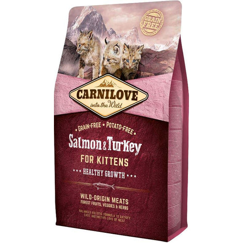 CARNILOVE KITTEN, Losos i puretina, bez zitarica, 2kg