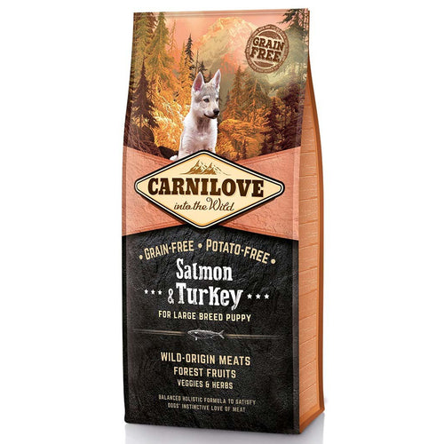CARNILOVE PUPPY Large, Losos i puretina, bez zitarica
