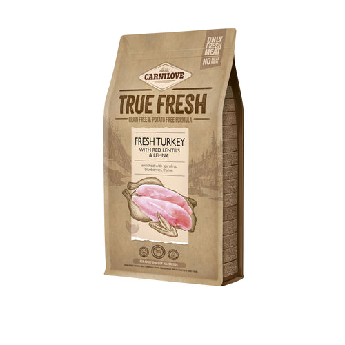 CARNILOVE True Fresh Turkey, svjeze meso puretine sa crvenom lecom, bez zit.