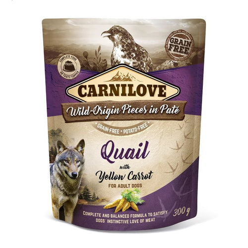 CARNILOVE Wild Origin, pasteta, prepelica sa zutom mrkvom, bez zitarica, 300g 