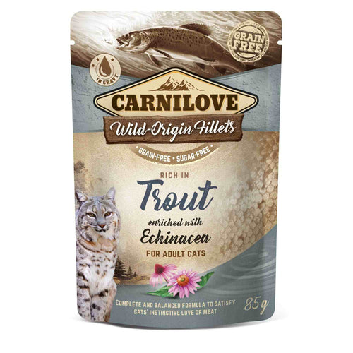 CARNILOVE Wild Origin Fillets, bogato pastrvom, s ehinaceom, bez zitarica 85g