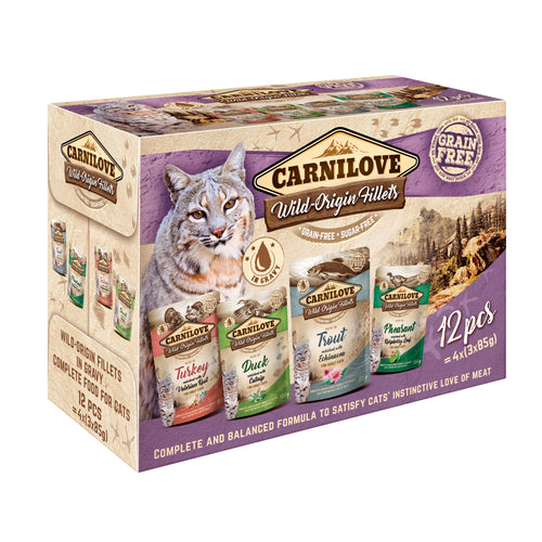 CARNILOVE Wild Origin Fillets, Multipack, 12x85g