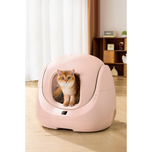 CATLINK Baymax Scooper SE, automatski samocisteci WC za macke, kapacitet 7L,rozi