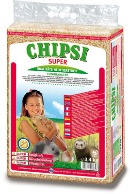 CHIPSI Super soft, stelja za ptice i glodavce, drveni granulat, 3,4 kg (60 L)