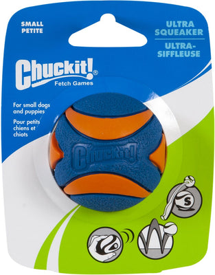 CHUCKIT! Ultra Squeaker lopta S, zvucna, 5cm