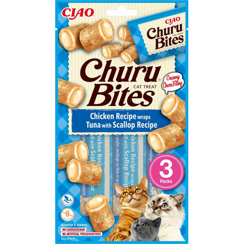 CHURU Bites, rolice, piletina i tunjevina, 3x 10g