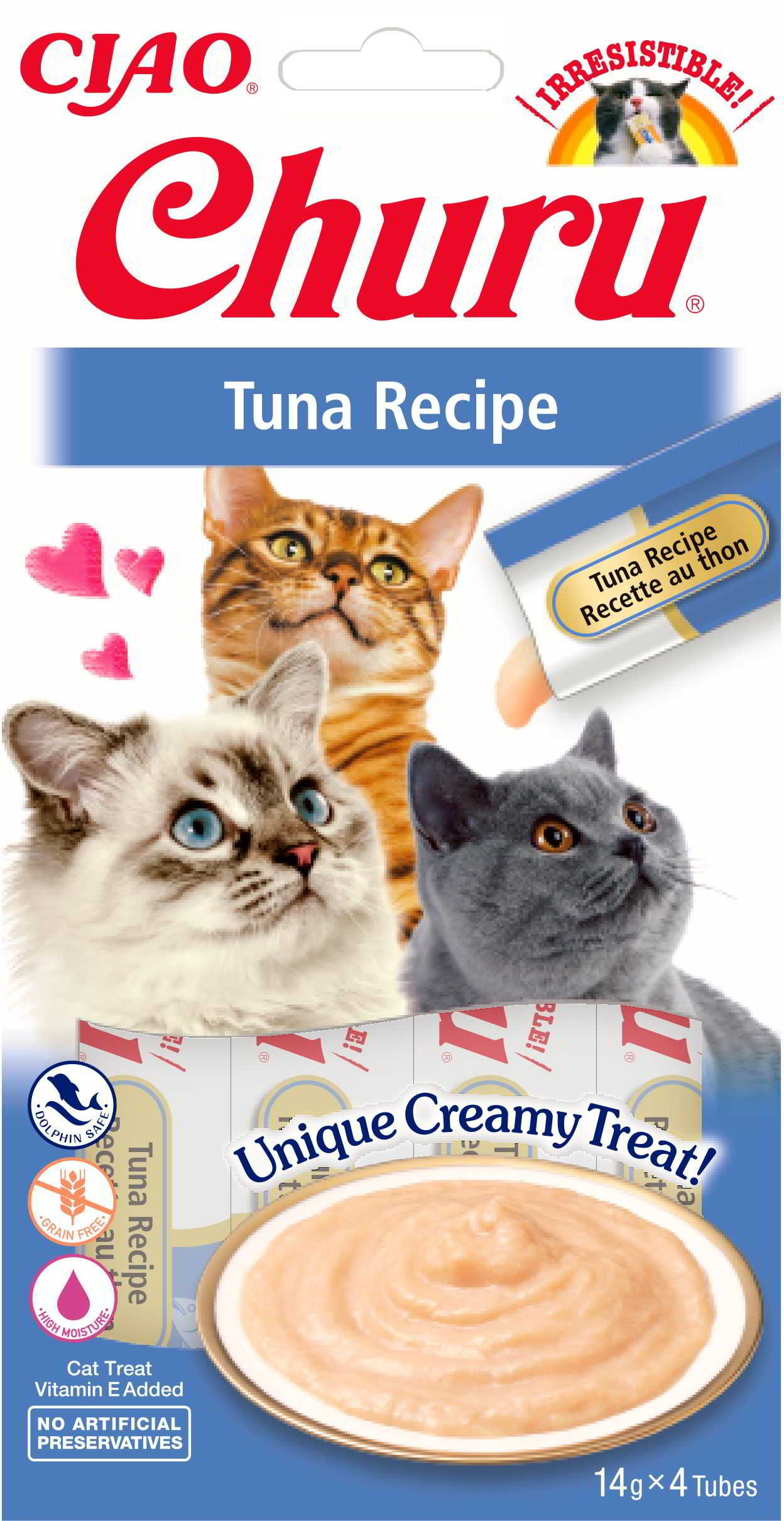 CHURU Puree, krema, tunjevina, 4x 14g