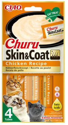 CHURU Puree Skin&Coat, krema, piletina, 4x14g