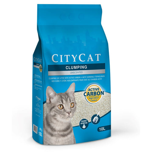 CITYCAT Active Carbon, grudajuci mineralni pijesak za macke, bezmirisni, 10l