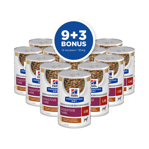 HILL's PD Can i/d Stew Digestive Care, s piletinom i povrcem, 354g, 9+3 BONUS