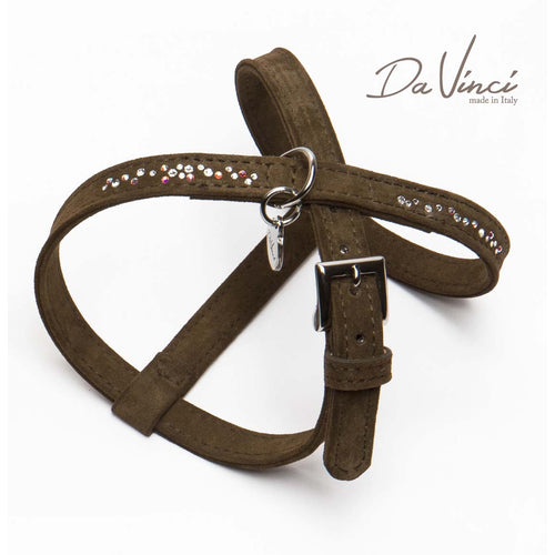 DA VINCI CLERANCE Suede orma, prirodna koza, Swarowski, 55-61cm, smeđa
