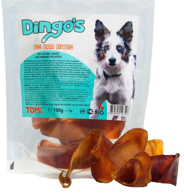 DINGO's Pig Ear Bites, mini svinjske usi, 100g