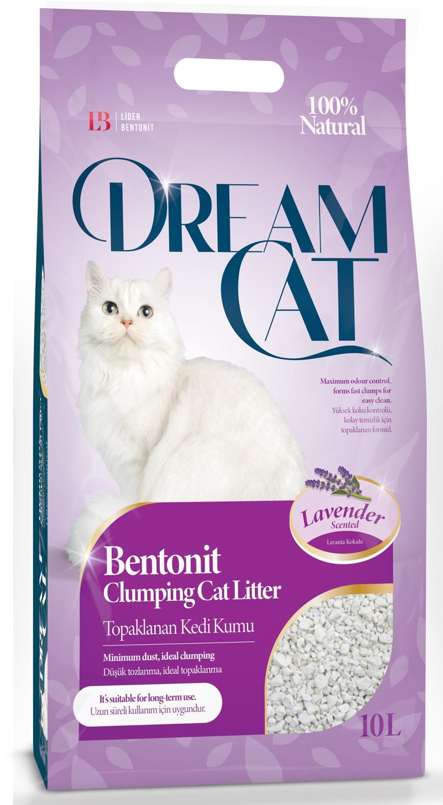 DREAM CAT Lavander, grudajuci mineralni pijesak za macke, mirisni, 10l