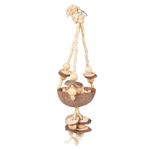 DUVO+ Kucica za glodavce i ptice Coconut jungle swing, 46x15x13cm