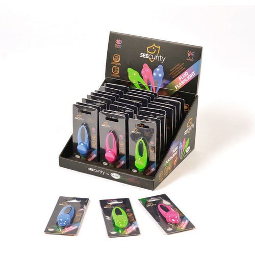 DUVO+ SEEcurity Privjesak Fluo, treptajuci, silikonski, 8x3cm, 1kom, razne boje
