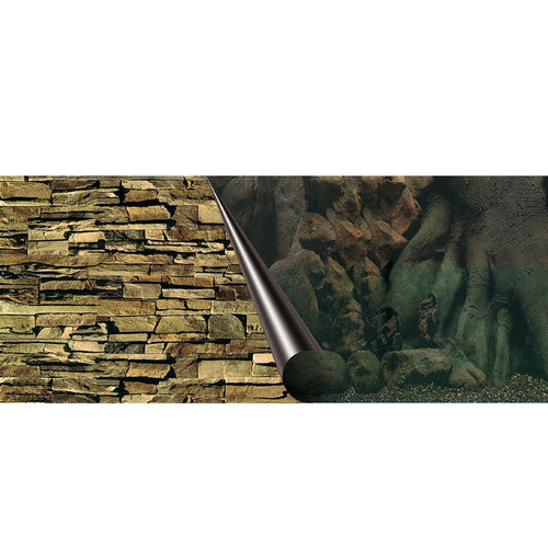 EBI OUTLET Pozadina za akvarije Tree&Rock, dvostrana, poster