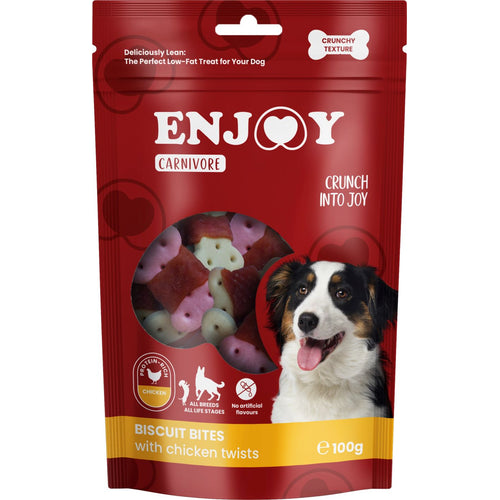 ENJOY Carnivore Biscuit Bites, keksi omotani piletinom, poslastica za pse