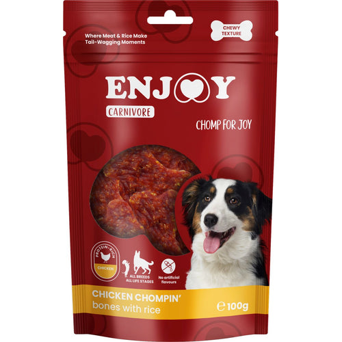 ENJOY Carnivore Chompin' Bones, piletina s rizom, zvakalica za pse