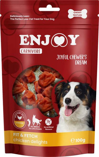 ENJOY Carnivore Fit&Fetch, piletina, zvakalica za pse