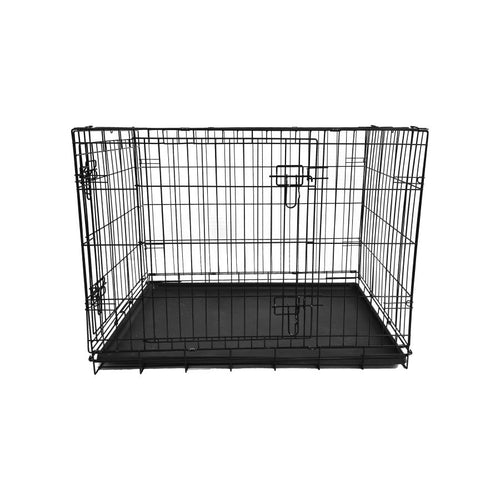 ENJOY Kavez za pse, metalni, sklopivi, sa standardnim vratima, crni