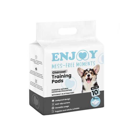 ENJOY Puppy Pads, upijajuce higijenske prostirke s aktivnim uglj. 60x60, 10kom