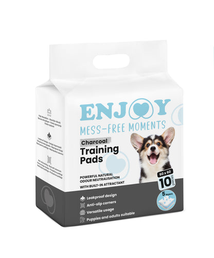 ENJOY Puppy Pads, upijajuce higijenske prostirke s aktivnim ugljenom, 10kom
