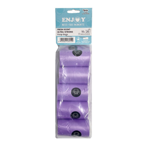 ENJOY Vrecice za izmet Ultra Strong Fresh, mirisne, 10 rola x 20 vrecica