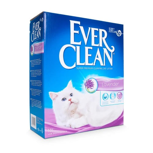 EVER CLEAN Lavander, grudajuci mineralni pijesak za macke, mirisni, 10l
