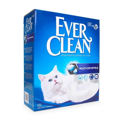 EVER CLEAN Multi Crystals, grudajuci mineralni pijesak za macke, bezmirisni