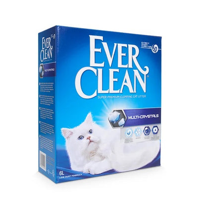EVER CLEAN Multi Crystals, grudajuci mineralni pijesak za macke, bezmirisni, 6l