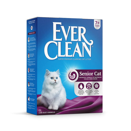 EVER CLEAN Senior Cat, grudajuci mineralni pijesak za macke, bezmirisni, 6l