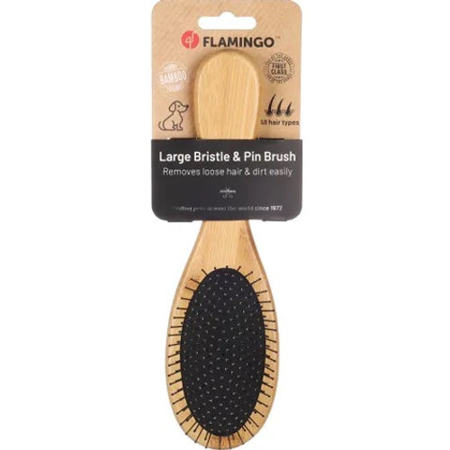 FAMINGO Dvostrana cetka od bambusa Babu, L - 24,5x7x5,8cm