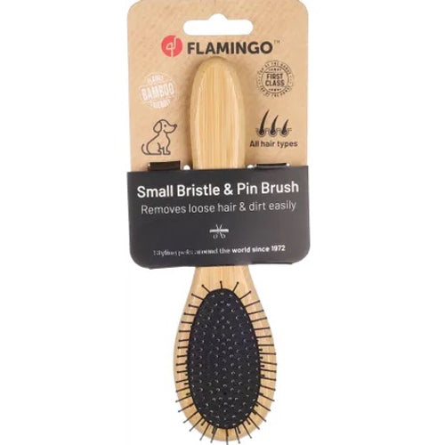 FAMINGO Dvostrana cetka od bambusa Babu, S - 19x5,2x5,5cm