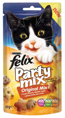 FELIX Party Mix Original, poslastica s okusom piletine, jetrice i puretine, 60g