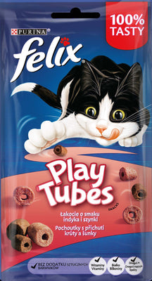 FELIX Play Tubes, poslastica s okusom puretine i sunke, 50g
