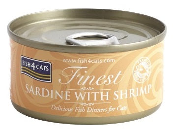 FISH4CATS Konzerva Sardina sa skampima 70g