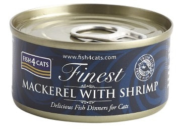 FISH4CATS Konzerva Skusa sa skampima 70g