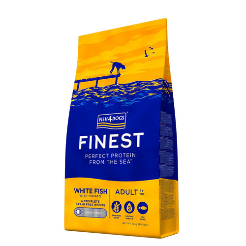 FISH4DOGS Finest Large, bijela riba i krumpir, bez zitarica, 12kg