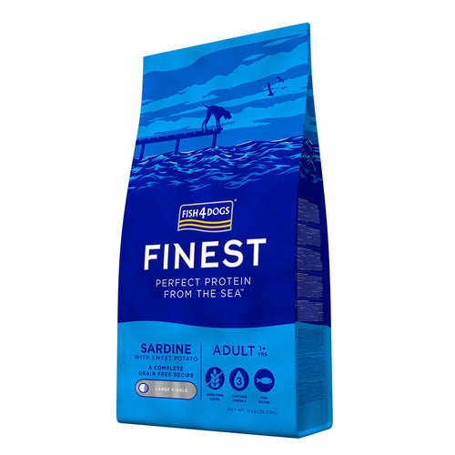 FISH4DOGS Finest Large, sardina i batat, bez zitarica, 12kg
