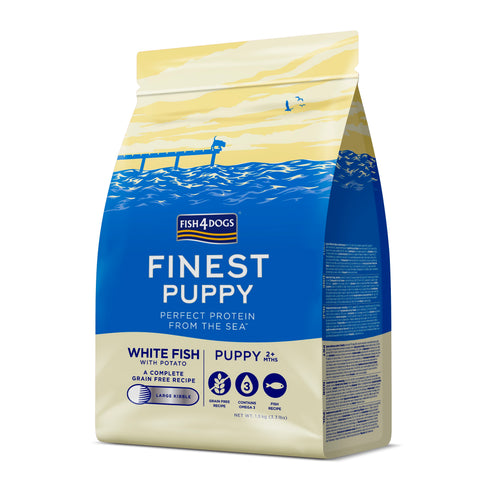 FISH4DOGS Finest Large PUPPY, bijela riba i krumpir, bez zitarica, 1,5kg